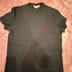 Burberry Black Tee with Red Logo